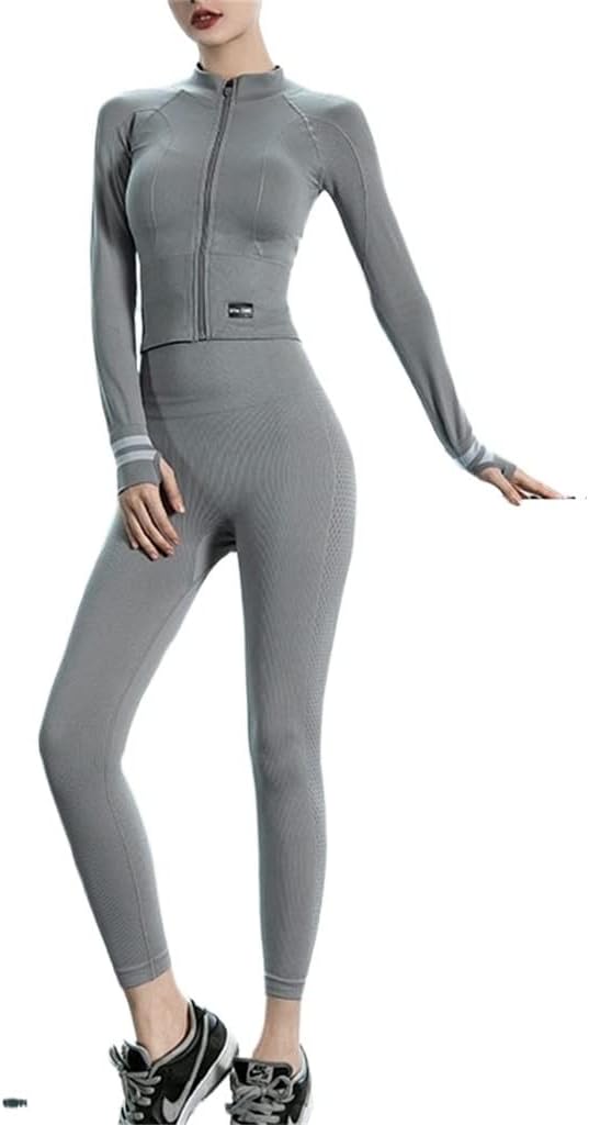 WOLEN] JJZXD ヨガの服の女性の秋と冬の長袖の屋外の朝のランニング